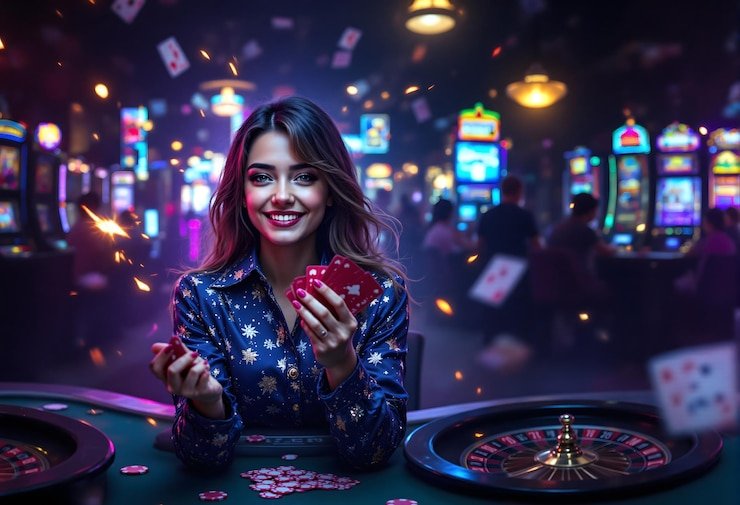 Pengguna membaca cashback melalui ponsel